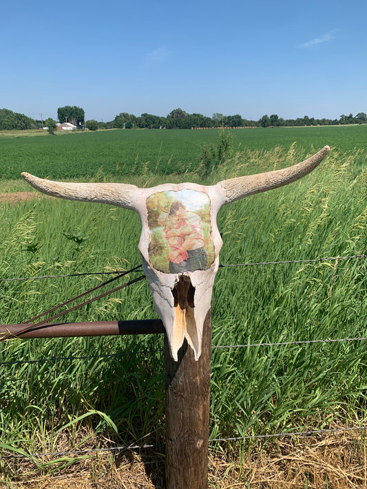 Custom cow skull